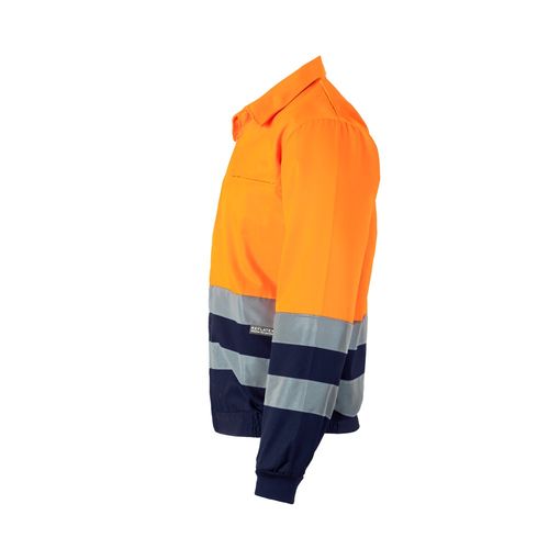 VL NEPTUNE. Chaqueta de sarga bicolor (210g/m²) en poliéster (80%) y algodón (20%)