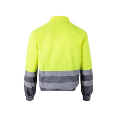 gris/amarillo VL NEPTUNE. Chaqueta de sarga bicolor (210g/m²) en poliéster (80%) y algodón (20%)