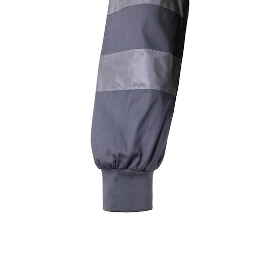 gris/amarillo VL NEPTUNE. Chaqueta de sarga bicolor (210g/m²) en poliéster (80%) y algodón (20%)