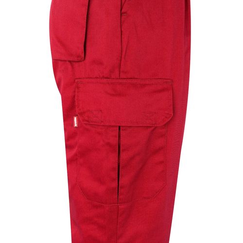 rojo/amarillo VL ATHENA. Pantalón de sarga bicolor (210 g/m²), forrado, multibolsillos, en algodón (20 %) y poliéster (80 %)