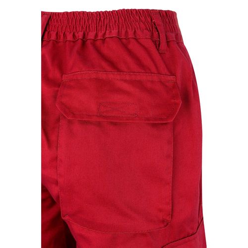 rojo/amarillo VL ATHENA. Pantalón de sarga bicolor (210 g/m²), forrado, multibolsillos, en algodón (20 %) y poliéster (80 %)