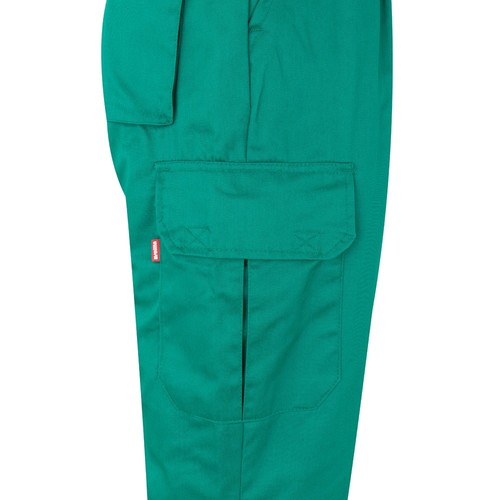 verde/amarillo VL ATHENA. Pantalón de sarga bicolor (210 g/m²), forrado, multibolsillos, en algodón (20 %) y poliéster (80 %)