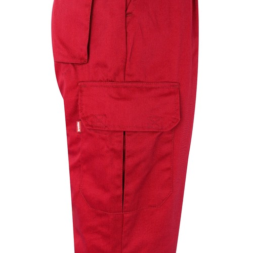 rojo/amarillo VL ATHENA. Pantalón de sarga bicolor (210 g/m²), forrado, multibolsillos, en algodón (20 %) y poliéster (80 %)