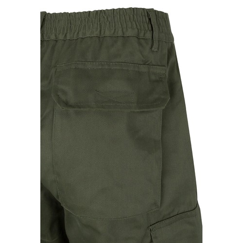 kaki/amarillo VL ATHENA. Pantalón de sarga bicolor (210 g/m²), forrado, multibolsillos, en algodón (20 %) y poliéster (80 %)