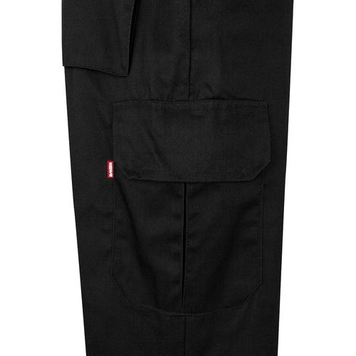negro/amarillo VL ATHENA. Pantalón de sarga bicolor (210 g/m²), forrado, multibolsillos, en algodón (20 %) y poliéster (80 %)