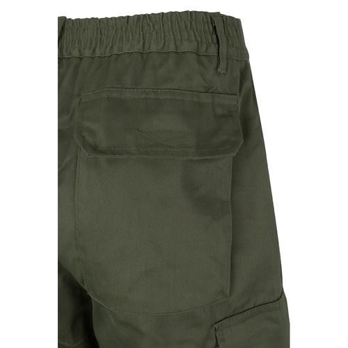 kaki/amarillo VL ATHENA. Pantalón de sarga bicolor (210 g/m²), forrado, multibolsillos, en algodón (20 %) y poliéster (80 %)