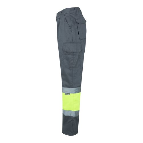 VL POSEIDON. Pantalón de sarga multibolsillos bicolor (210 g/m²), en algodón (20 %) y poliéster (80 %)