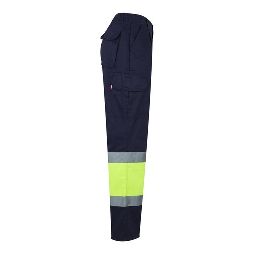 VL POSEIDON. Pantalón de sarga multibolsillos bicolor (210 g/m²), en algodón (20 %) y poliéster (80 %)
