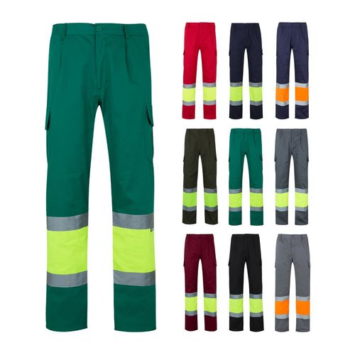 VL POSEIDON LARGE. Pantalón de sarga multibolsillos bicolor (210 g/m²), en algodón (20 %) y poliéster (80 %)