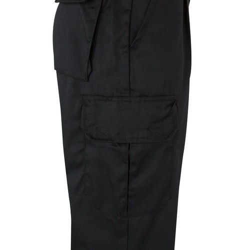 negro/amarillo VL POSEIDON LARGE. Pantalón de sarga multibolsillos bicolor (210 g/m²), en algodón (20 %) y poliéster (80 %)