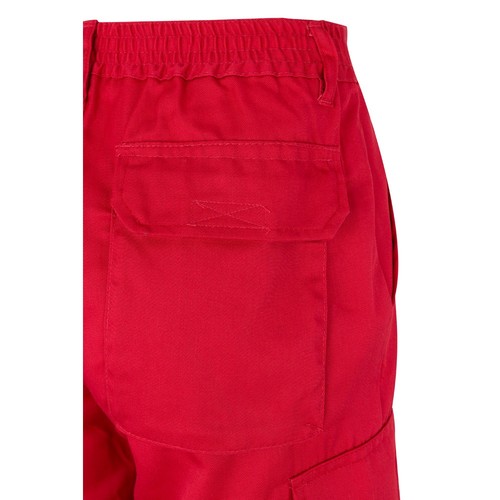 rojo/amarillo VL POSEIDON LARGE. Pantalón de sarga multibolsillos bicolor (210 g/m²), en algodón (20 %) y poliéster (80 %)