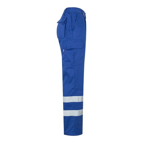 azulón VL ASCLEPIUS. Pantalón multibolsillos de sarga (200g/m²), en algodón (35%) y poliéster (65%)