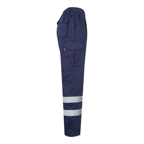 blue VL ASCLEPIUS. Pantalón multibolsillos de sarga (200g/m²), en algodón (35%) y poliéster (65%)