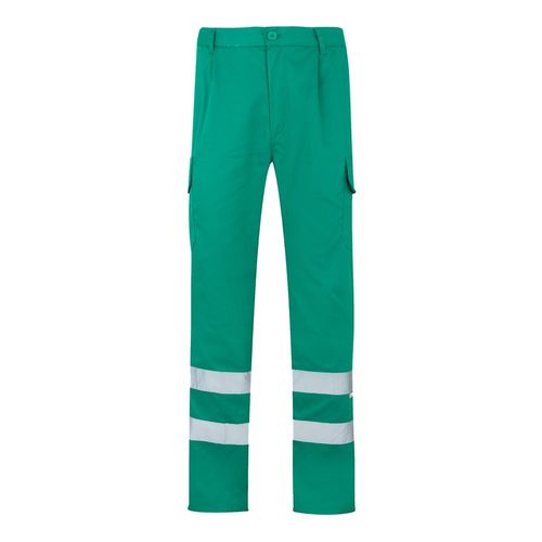 green VL ASCLEPIUS. Pantalón multibolsillos de sarga (200g/m²), en algodón (35%) y poliéster (65%)