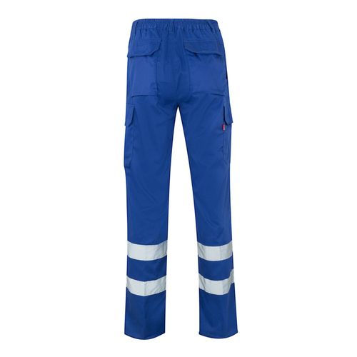 azulón VL ASCLEPIUS. Pantalón multibolsillos de sarga (200g/m²), en algodón (35%) y poliéster (65%)