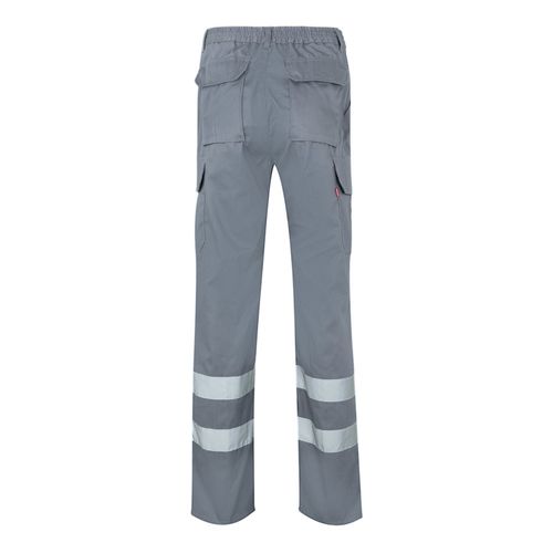 gray VL ASCLEPIUS. Pantalón multibolsillos de sarga (200g/m²), en algodón (35%) y poliéster (65%)