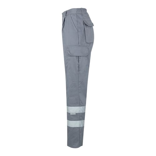 gray VL ASCLEPIUS. Pantalón multibolsillos de sarga (200g/m²), en algodón (35%) y poliéster (65%)