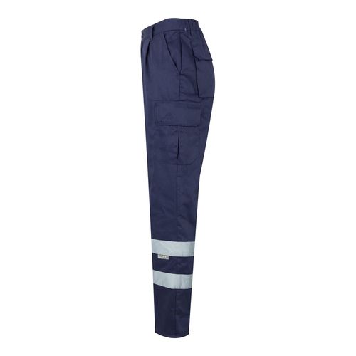 blue VL ASCLEPIUS. Pantalón multibolsillos de sarga (200g/m²), en algodón (35%) y poliéster (65%)