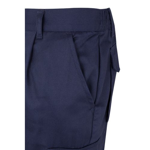 blue VL ASCLEPIUS. Pantalón multibolsillos de sarga (200g/m²), en algodón (35%) y poliéster (65%)
