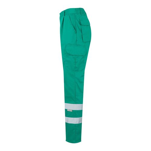 green VL ASCLEPIUS. Pantalón multibolsillos de sarga (200g/m²), en algodón (35%) y poliéster (65%)