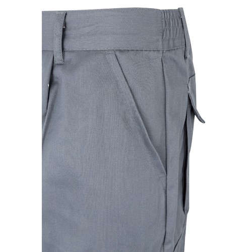 gray VL ASCLEPIUS. Pantalón multibolsillos de sarga (200g/m²), en algodón (35%) y poliéster (65%)