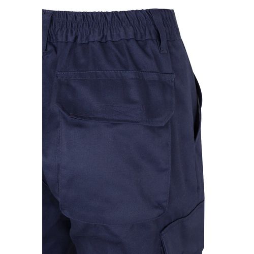 blue VL ASCLEPIUS. Pantalón multibolsillos de sarga (200g/m²), en algodón (35%) y poliéster (65%)