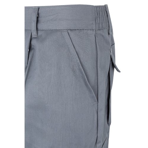 gray VL ASCLEPIUS. Pantalón multibolsillos de sarga (200g/m²), en algodón (35%) y poliéster (65%)