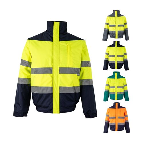 VL JUPITER. Veste rembourrée bicolore (180g/m²) en polyester (100%), avec fintion PU - 1