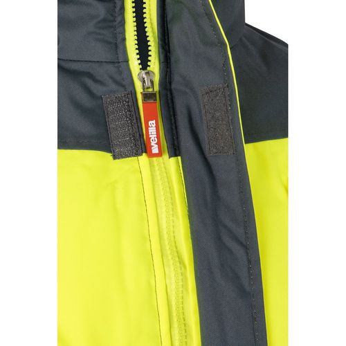 gris/amarillo VL JUPITER. Chaqueta acolchada bicolor (180g/m²) en poliéster (100%), con revestimiento de PU