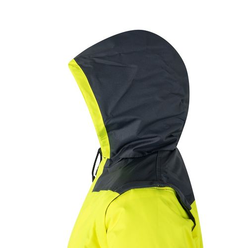 gris/amarillo VL JUPITER. Chaqueta acolchada bicolor (180g/m²) en poliéster (100%), con revestimiento de PU