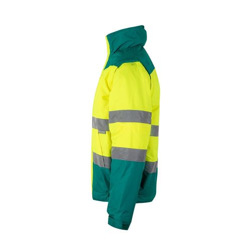 verde/amarillo VL JUPITER. Chaqueta acolchada bicolor (180g/m²) en poliéster (100%), con revestimiento de PU