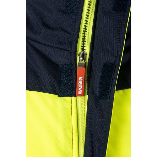 azul marino/amarillo VL JUPITER LARGE. Chaqueta acolchada bicolor (180g/m²) en poliéster (100%), con revestimiento de PU