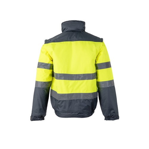 VL JUPITER LARGE. Veste rembourrée bicolore (180g/m²) en polyester (100%), avec finition PU - 3