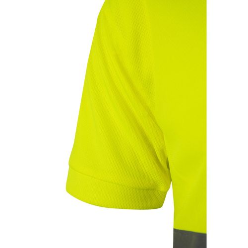 burdeos/amarillo VL CUPID. Polo bicolor ojo de pájaro (160g/m²) con manga corta, en poliéster (100%)