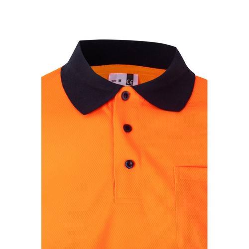 VL CUPID. Polo piqué bicolore (160g/m²) à manches courtes, en polyester (100%) - 5