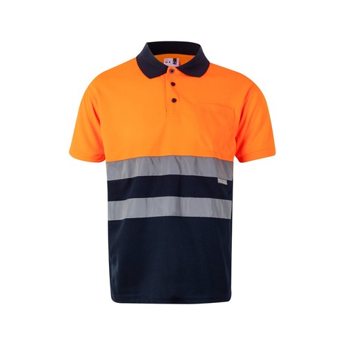 VL CUPID. Polo piqué bicolore (160g/m²) à manches courtes, en polyester (100%) - 2