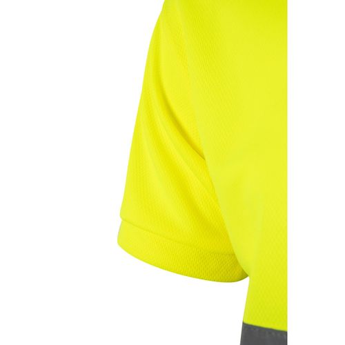 azul marino/amarillo VL CUPID. Polo bicolor ojo de pájaro (160g/m²) con manga corta, en poliéster (100%)