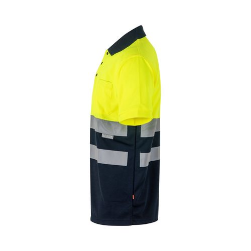 VL CUPID LARGE. Polo bicolor ojo de pájaro (160g/m²) con manga corta, en poliéster (100%)