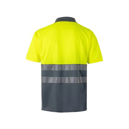 VL CUPID LARGE. Polo bicolor ojo de pájaro (160g/m²) con manga corta, en poliéster (100%)