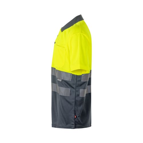 VL CUPID LARGE. Polo bicolor ojo de pájaro (160g/m²) con manga corta, en poliéster (100%)