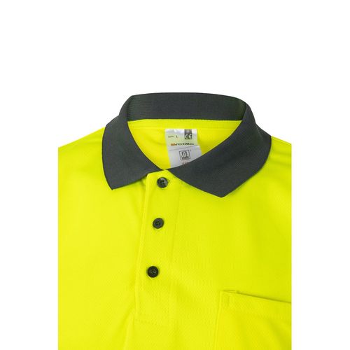 VL CUPID LARGE. Polo bicolor ojo de pájaro (160g/m²) con manga corta, en poliéster (100%)
