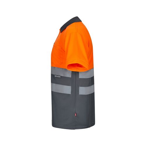 VL CUPID LARGE. Polo bicolor ojo de pájaro (160g/m²) con manga corta, en poliéster (100%)
