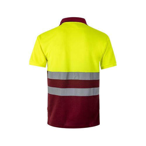 VL CUPID LARGE. Polo bicolor ojo de pájaro (160g/m²) con manga corta, en poliéster (100%)
