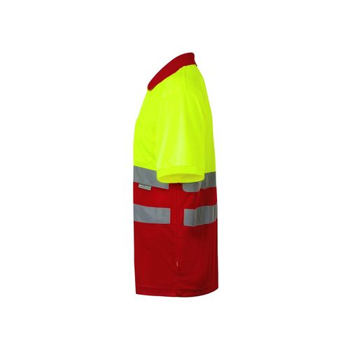 VL CUPID LARGE. Polo bicolor ojo de pájaro (160g/m²) con manga corta, en poliéster (100%)