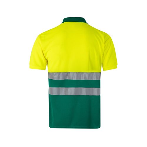 VL CUPID LARGE. Polo bicolor ojo de pájaro (160g/m²) con manga corta, en poliéster (100%)