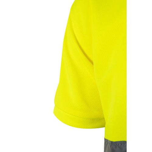 verde/amarillo VL CUPID LARGE. Polo bicolor ojo de pájaro (160g/m²) con manga corta, en poliéster (100%)