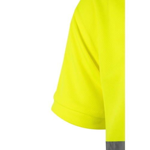 kaki/amarillo VL CUPID LARGE. Polo bicolor ojo de pájaro (160g/m²) con manga corta, en poliéster (100%)