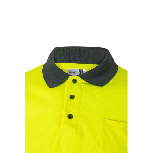 VL VULCAN. Polo bicolore (160g/m²) à manches longues, en polyester (100%) - 5