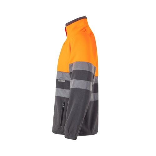 gris/naranja VL EROS. Chaqueta polar bicolor (280 g/m²), en poliéster (100%)