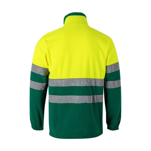 verde/amarillo VL EROS. Chaqueta polar bicolor (280 g/m²), en poliéster (100%)